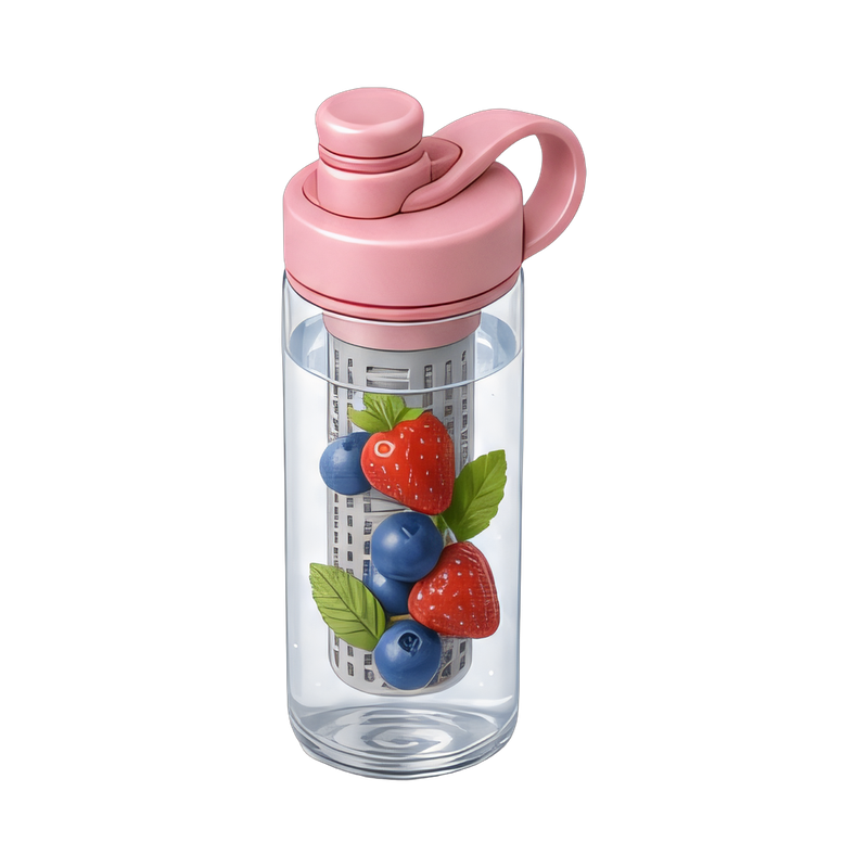 Fruit infuser bottle with berries