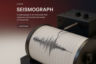 Stylish Seismograph Illustration for Science Webpage