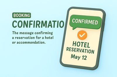 Digital Hotel Booking Confirmation Graphic