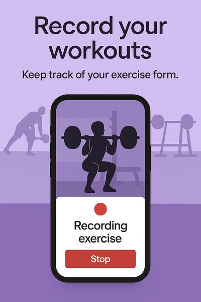 Mobile App Interface for Workout Tracking and Recording