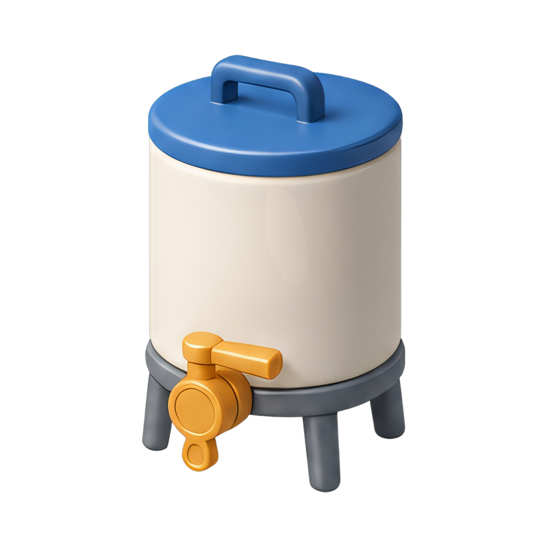 Uncapping tank with tap