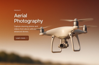 Stylish Drone Icon for Aerial Photography Promotion