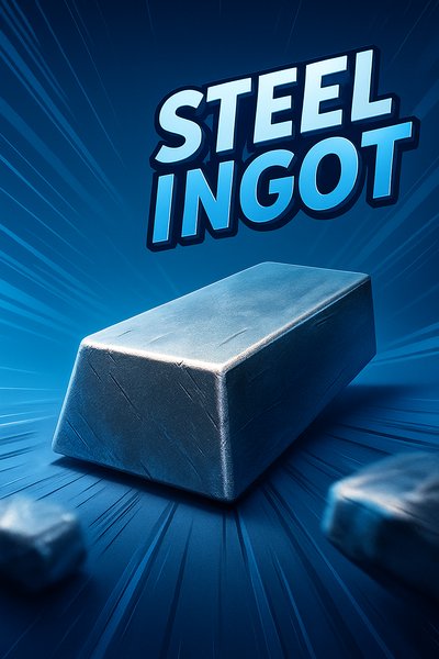 Dynamic Steel Ingot with Bold Visual Elements