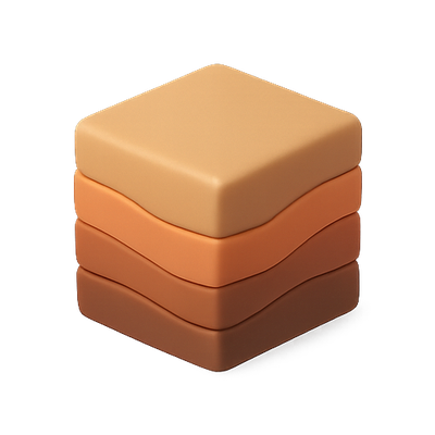 Stylized Stack of Colorful Square Containers