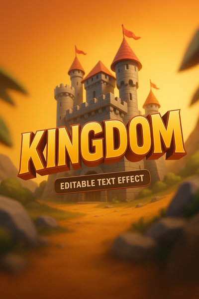 Fantasy Castle Background with Editable Text Effect