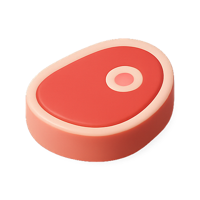 Stylized Meat Icon in Minimalist Design