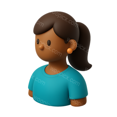 Stylized 3D Isometric Character Icon View
