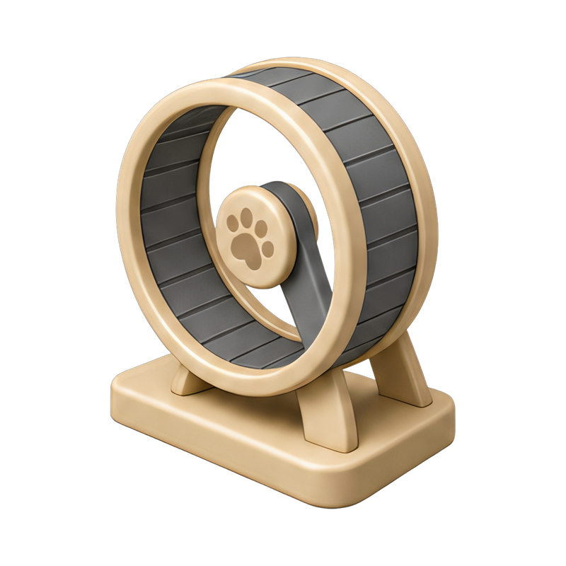 cat exercise wheel in action