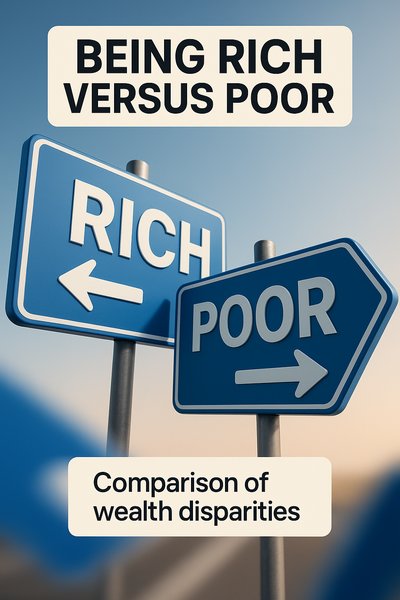 Visual Comparison of Wealth Disparities Between Rich and Poor
