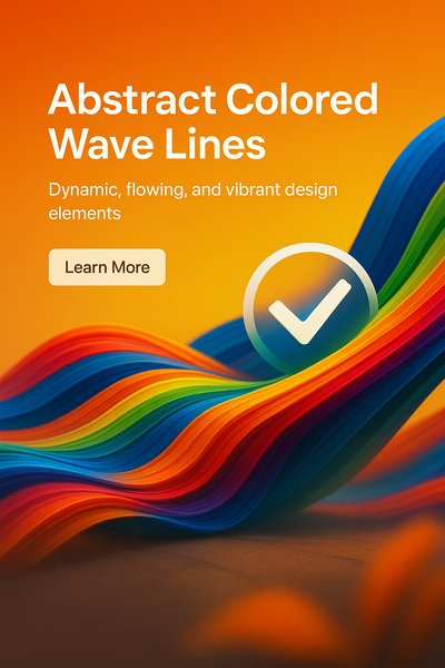 Vibrant Abstract Wave Lines Design for Creative Projects