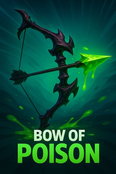 Dynamic Poison Bow Illustration with Bold Title
