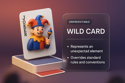 3D Illustration of a Wild Card Theme for Web Design