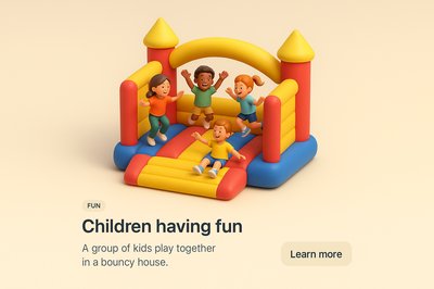 Children Enjoying Playtime in a Bouncy House
