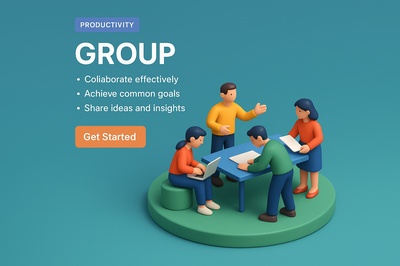 Engaging 3D Scene Depicting a Productive Group Activity