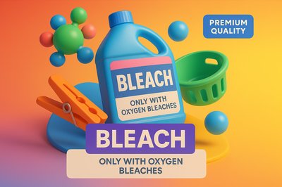 3D Product Illustration of Bleach with Colorful Elements