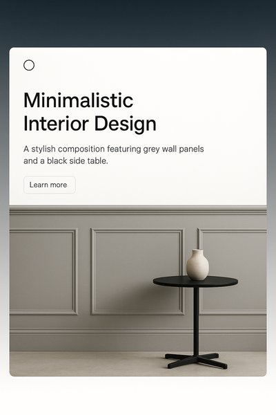 Stylish Minimalist Interior Design with Grey Wall Panels