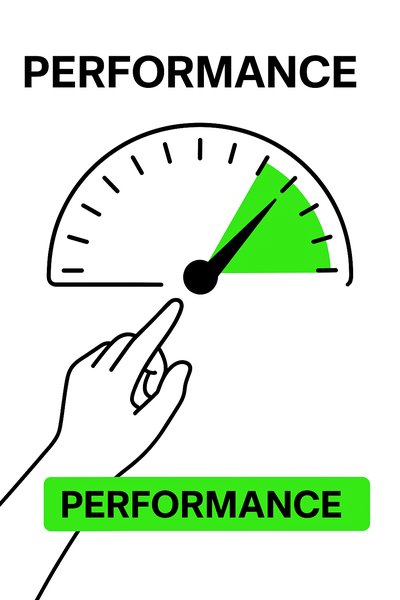 Performance Gauge Graphic with Engaging Visual Elements