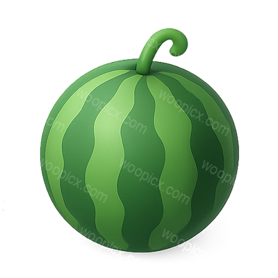 Stylized Watermelon Illustration with Bright Colors