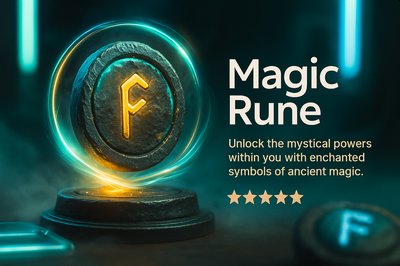 Enchanting Magic Rune Design for Carousel Slide