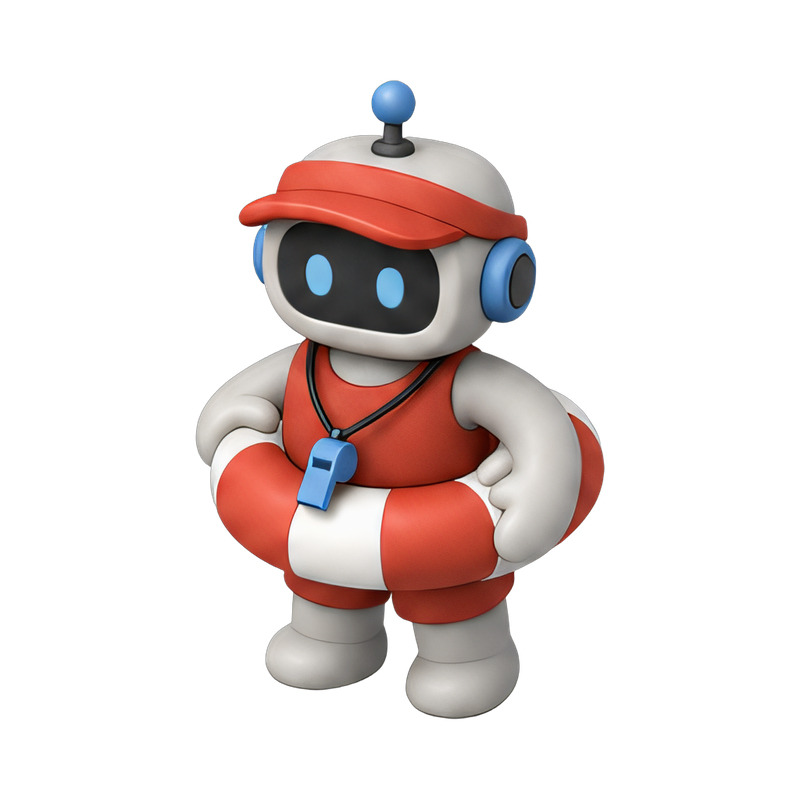 robot lifeguard at the beach