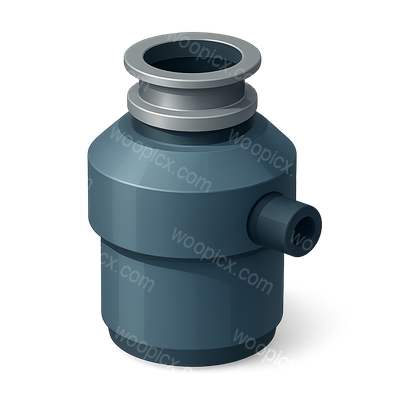 3D Garbage Disposal Unit Icon in Isometric View