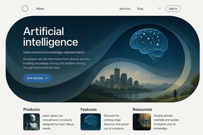 Advanced Landing Page Design with AI Theme
