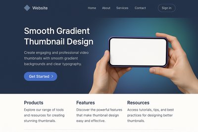 Landing Page Design Featuring a Purple Phone