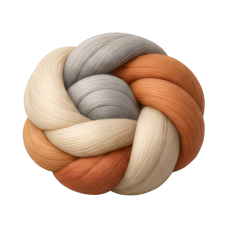 soft wool roving braid