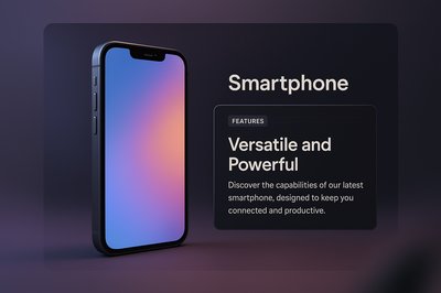 Modern Smartphone Design with Gradient Background
