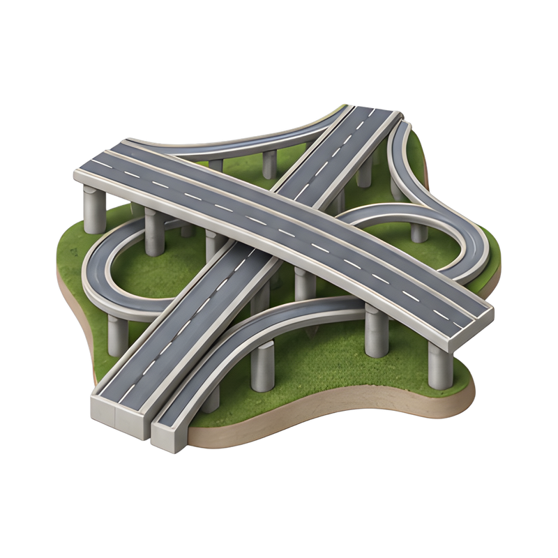 modern highway interchange model