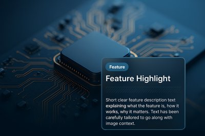 Microchip Detail with Feature Highlight in Tech Context