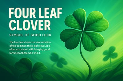 Vibrant Four Leaf Clover Symbolizing Good Luck