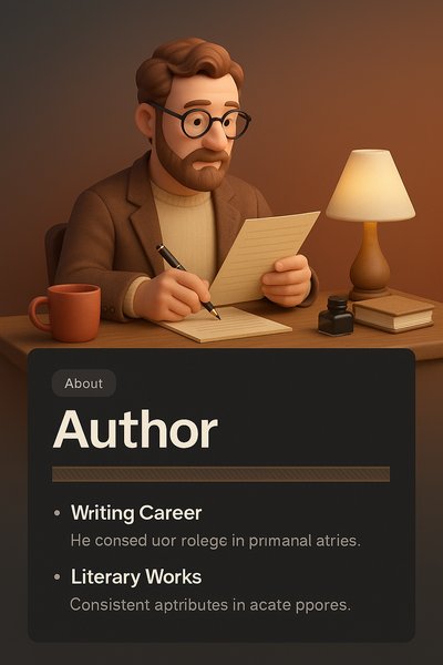 3D Web Design Illustration with Author Character