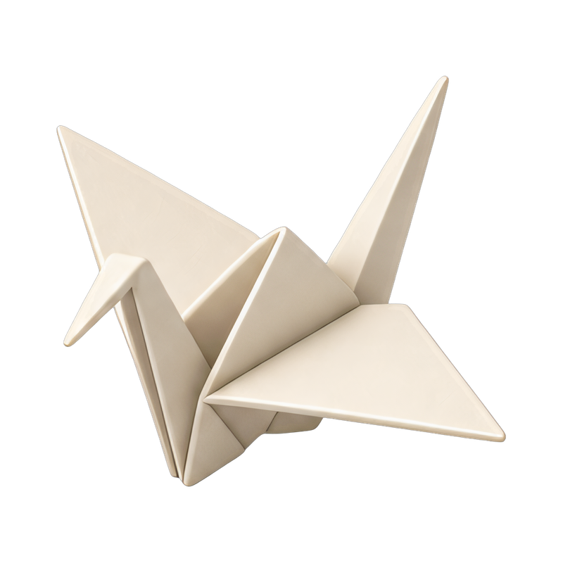 delicate paper crane design