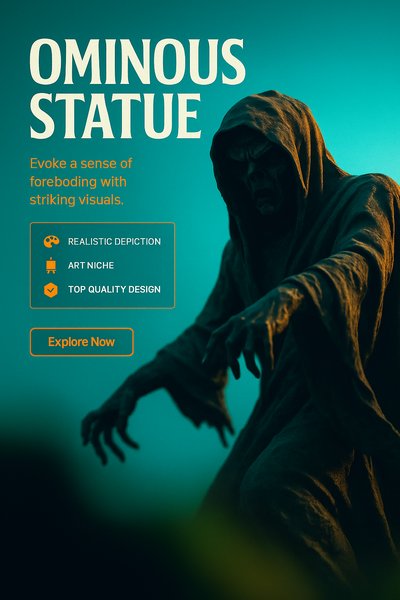 Ominous Statue Evoking Foreboding Atmosphere