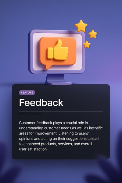 3D Web Design Concept Featuring Feedback Section