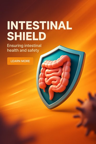 Intestinal Shield Promotion Graphic for Health Safety