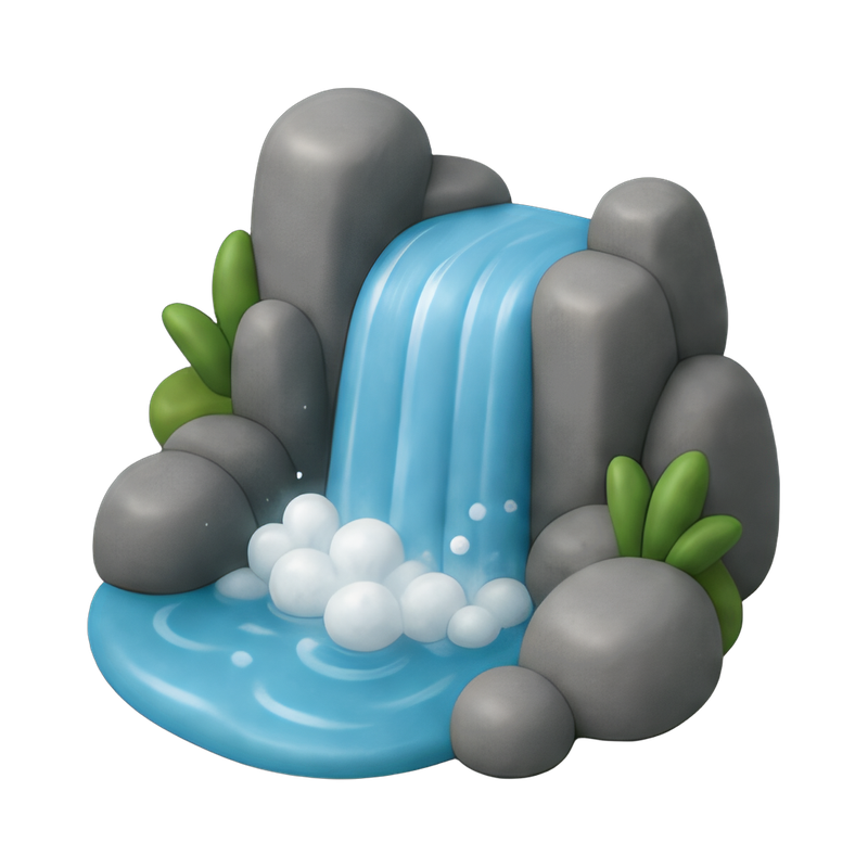serene small waterfall