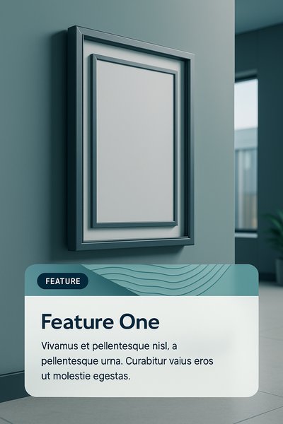 Empty Advertising Billboard Frame in Modern Office Lobby