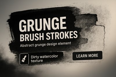 Abstract Grunge Design Element Featuring Brush Strokes