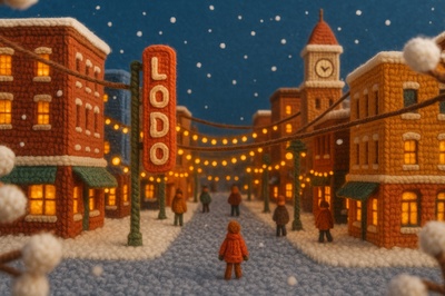 Cozy Woolen Winter Scene in LoDo, Denver