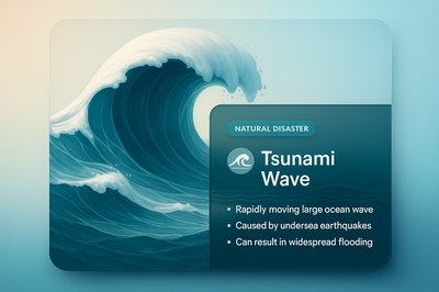Stunning Tsunami Wave Illustration for Web Design