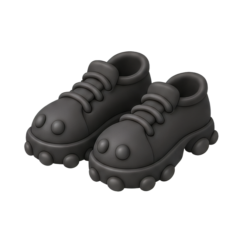 Stylish foley shoes on display