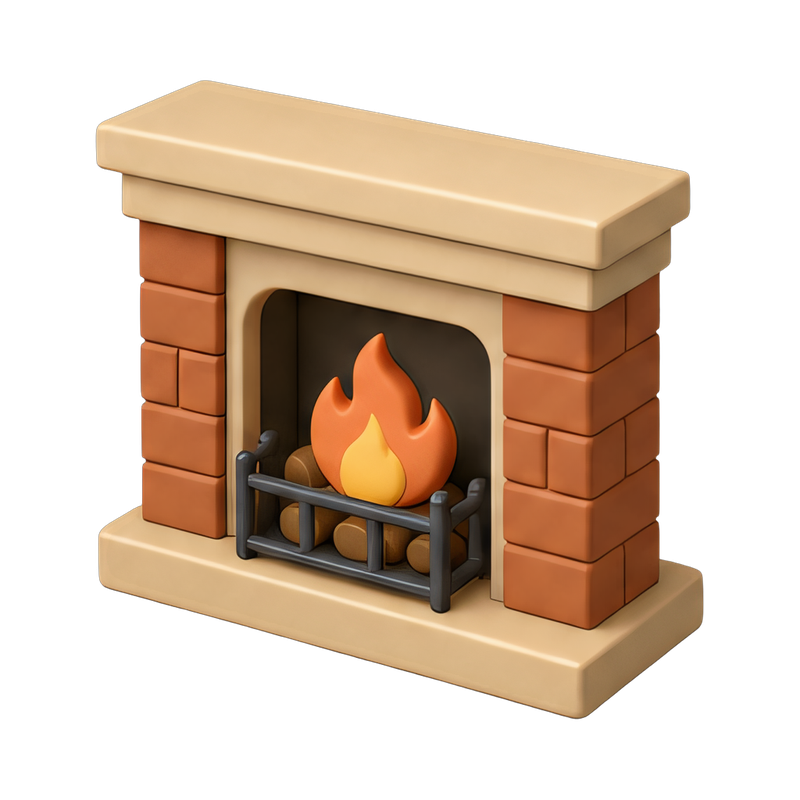 cozy fireplace with mantel