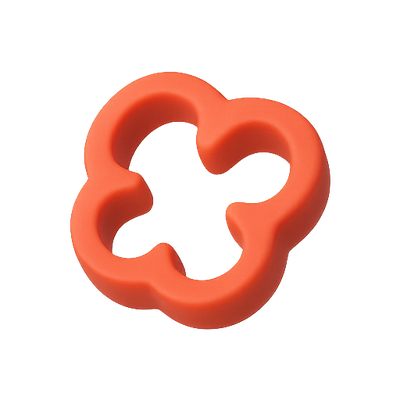 Stylish Orange Flower-Shaped Silicone Cookie Cutter