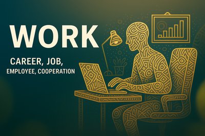 Illustrative Graphic on Work and Career Themes
