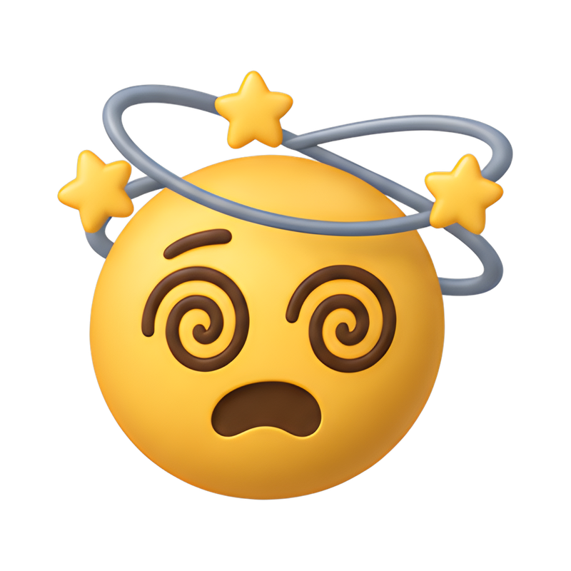 dizzy smiley face design
