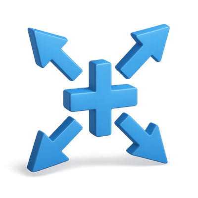 Isometric 3D Arrows in Dynamic Arrangement