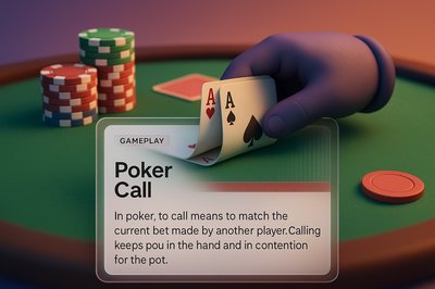 3D Poker Illustration Featuring a Call Move