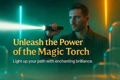 Enchanting Magic Torch Promotion Carousel Design
